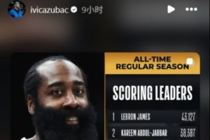 好兄弟!祖巴茨ins快拍祝贺哈登29000分里程碑