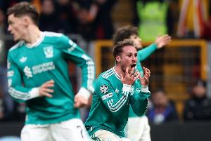 利物浦对阵加拉塔萨雷胜率17%，欧冠交手至少5场比赛的对手中最低