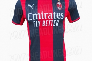 米兰下赛季主场球衣谍照:传统红黑条纹,灵感源自98-99赛季球衣
