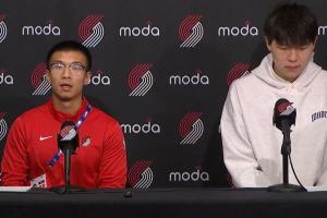 林书豪:我会打游戏缓解压力 杨瀚森:我也是 强迫我的翻译一起打