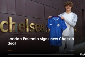 官方:切尔西与前总监之子兰登·埃梅纳洛续约至2031年