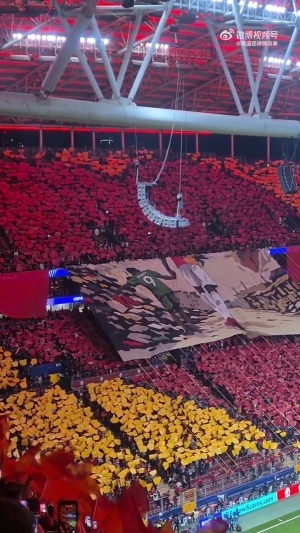 加拉塔萨雷球迷打出Tifo致敬奥斯梅恩已故母亲,球员走向看台感谢