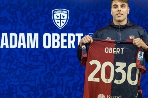 官方:卡利亚里后卫亚当·奥伯特正式续约至2030年