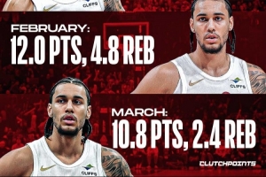 15.8→14.7→12.0→10.8!杰伦·泰森近4个月场均得分递减