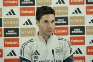 阿尔特塔：客战药厂收获平局令人振奋；对于萨卡我完全信任且欣赏