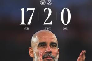 稳了？瓜帅执教曼城以来英超对阵西汉姆17胜2平！10年里未尝败绩