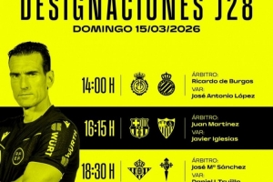 西甲明日比赛裁判安排：胡安·马丁内斯执法巴萨vs塞维利亚