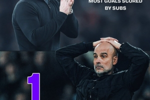 本赛季阿森纳替补打进11球领跑英超,而曼城替补仅1球最少