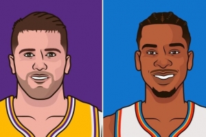 湖媒：本季卢卡32.8+8.5助+36胜 SGA31.8+6.6助+44胜 谁是MVP？