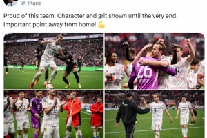 凯恩社媒晒照：为球队感到骄傲，我们坚持到了最后一刻！