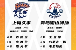 上海VS青岛大名单:韦瑟斯庞来犯 上海4大外援&张镇麟&王哲林迎战