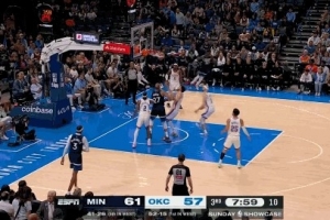 无所不能！兰德尔封盖SGA&进攻端予取予求两节半已经砍下26+5+5