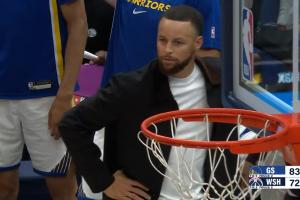 把库里吓坏了!梅尔顿突然暴起 战斧隔扣辽宁旧将库珀!