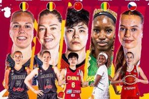 世预赛武汉赛区最佳阵容:阿莱曼德 梅斯曼 杨舒予 海达拉 切霍娃