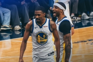 终结5连败!勇士官方发布赢球海报:梅尔顿和小佩顿当选封面人物