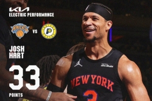 13中12!哈特单场以90%以上命中率砍下30+ 尼克斯队史第四人