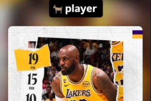 19+15+10!拉拉维亚转发詹姆斯三双数据海报:GOAT