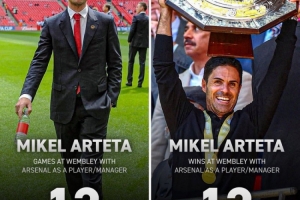 即将迎来联赛杯决赛!塔帅球员和教练时代在温布利12战全部取胜