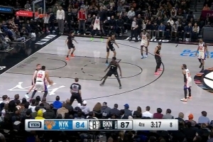 突然发力！篮网攻防压制尼克斯 轰出17-0攻击波强势反超