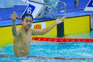 中国游泳公开赛男子400米自由泳：张展硕刷新PB夺金、徐海东摘铜