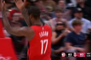 感天谢地!伊森三分领先20分 三月第二个三分!