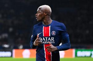 努诺·门德斯本赛季为巴黎打入6球，创个人职业生涯单赛季新纪录