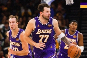 九连胜!湖人发布赢球海报:封面人物为东契奇+肯纳德