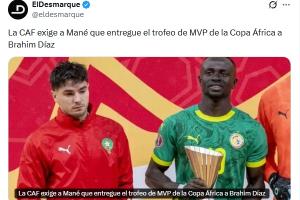 真实性存疑！网传非洲足联要马内归还非洲MVP奖杯，想颁给迪亚斯