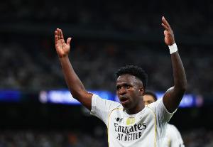 维尼修斯为皇马打进122球,超越伊瓜因排名队史射手榜第15位