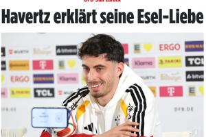 哈弗茨:不知道为什么从小就喜欢驴；我的未来在阿森纳&在那很开心
