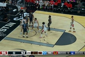 高度压制！混音罚球不中 杨瀚森1抢2轻舒猿臂补扣拿分