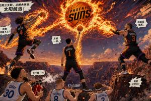 Ai绘图：太阳三叉戟点燃大峡谷压制勇士 魔术编织大网轻松捕蜂