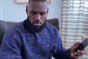 热火博主恶搞：当老詹得知阿德巴约打破自己热火队史得分纪录的反应