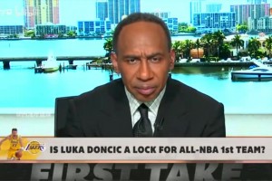 A史密斯：詹姆斯让位给了伟大的东契奇，东契奇已经锁定一阵名额