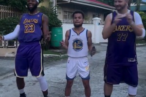 笑死！“库里”竟然和“老詹”与“东契奇”一起尬舞