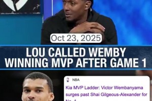 路威：文班很可能同时斩获MVP和DPOY，攻防两端统治力拉满